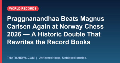 Praggnanandhaa Beats Magnus Carlsen Again at Norway Chess 2026 — A Historic Double That Rewrites the Record Books
